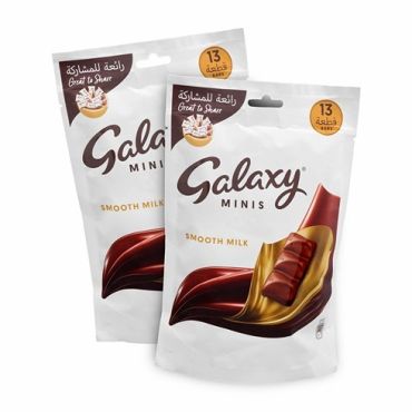 Galaxy Chocolate Minis 2 x 162.5Gm, 6 Pieces Per Carton
